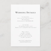 ELEGANTE MINIMAL WEDD DETAILS KARTE (Vorderseite)