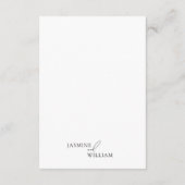 ELEGANTE MINIMAL WEDD DETAILS KARTE (Rückseite)