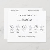 Elegante Minimal Wedding Timeline, Programm (Vorne/Hinten)