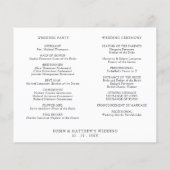 Elegante Minimal Wedding Timeline, Programm (Rückseite)