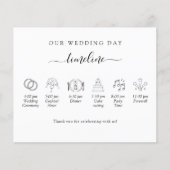 Elegante Minimal Wedding Timeline, Programm (Vorderseite)