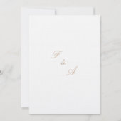 Elegante Minimal White Engagement Party Muslim Einladung (Rückseite)