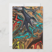 Elegante minimale Abstrakte Hochzeiten Einladung (Rückseite)