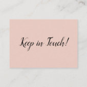 Elegante, minimale Adressenänderung Rosa-Karte Begleitkarte (Rückseite)