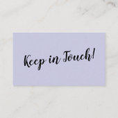 Elegante, minimale Änderung der Address Lavender C Begleitkarte (Rückseite)