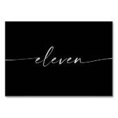 Elegante minimale Anzahl an Skriptkarten Zahlen El Tischnummer (Rückseite)