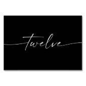 Elegante minimale Anzahl an Skriptkarten Zahlen Zw Tischnummer (Rückseite)