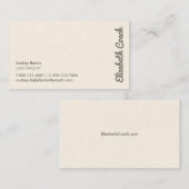 Elegante minimale Berufliche Visitenkarte (Vorne/Hinten)