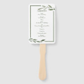 Elegante minimale Blätter Frame Green Olive Hunter Fächer (Vorderseite)