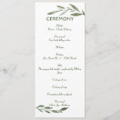 Elegante minimale Blätter rahmen den grünen Olive Programm (Vorderseite)