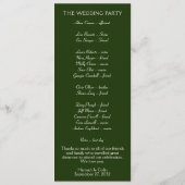 Elegante minimale Blätter rahmen den grünen Olive Programm (Rückseite)