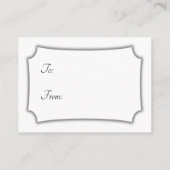 Elegante, minimale Bridal Display Duschkarte Begleitkarte (Rückseite)