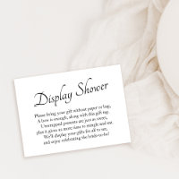 Elegante, minimale Bridal Display Duschkarte