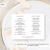 Elegante minimale, einfache Hochzeitstile, Program