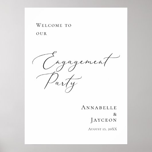 Elegante minimale Einsatzbereitschaft Poster (Vorne)