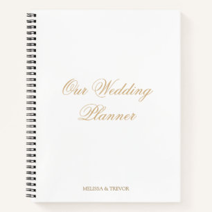 Elegante Minimale Formelle Schrift Unsere Hochzeit Notizblock