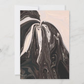 Elegante minimale geometrische Schwarz-Weiß-Hochze Einladung (Rückseite)