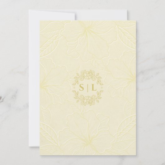 Elegante minimale Goldene Kontur Save The Date (Rückseite)