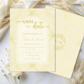 Elegante minimale Goldene Kontur Save The Date