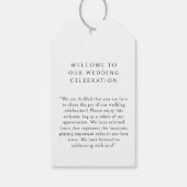 Elegante, minimale, handschriftlich, weiße Geschen Geschenkanhänger (Rückseite)