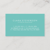 Elegante minimale Imitat Rose Gold geometrisch aqu Visitenkarte (Rückseite)