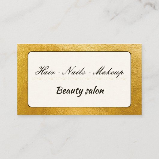 Elegante minimale Imitate Gold Qr Code Schönheitss Visitenkarte (Rückseite)