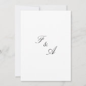 Elegante minimale islamische Hochzeit Einladung (Rückseite)