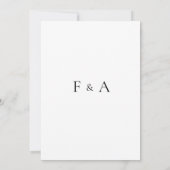 Elegante minimale islamische Hochzeit Einladung (Rückseite)