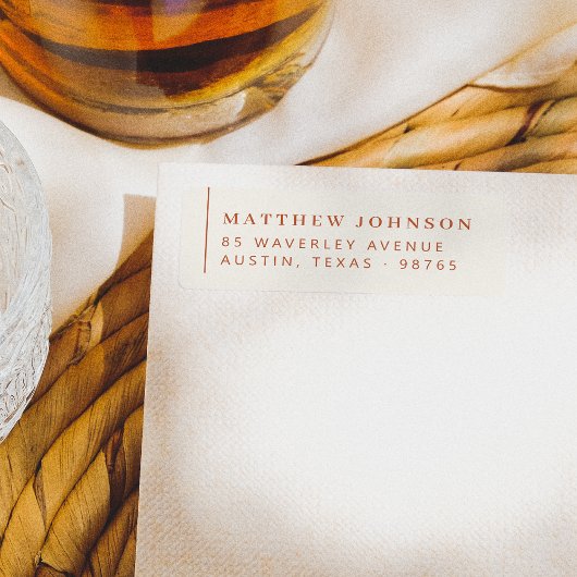 Elegante minimale, Links Aligned-Rücksendeadresse