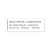 Elegante minimale, Links Aligned-Rücksendeadresse Permastempel (Design)