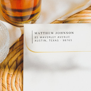 Elegante minimale, Links Aligned-Rücksendeadresse Permastempel