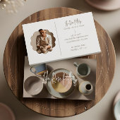 Elegante minimale moderne handgefertigte Keramik F Visitenkarte