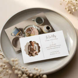 Elegante minimale moderne handgefertigte Keramik F Visitenkarte