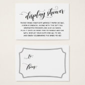 Elegante, minimale No Wrap Brautparty Geschenkmark (Vorne & Hinten)