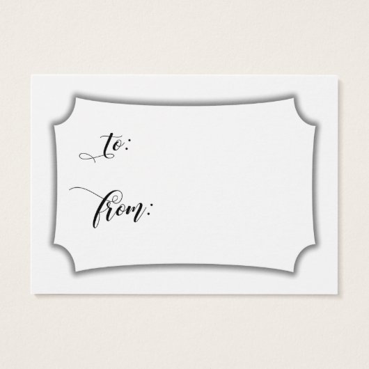 Elegante, minimale No Wrap Brautparty Geschenkmark (Rückseite)