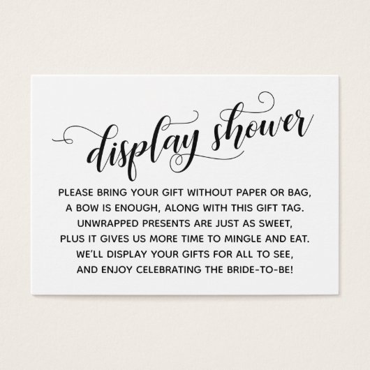 Elegante, minimale No Wrap Brautparty Geschenkmark (Vorderseite)