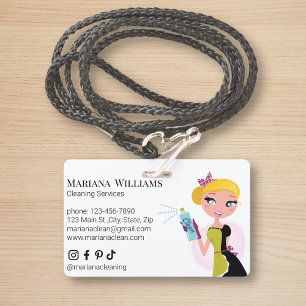 Elegante minimale Reinigung sozialer Medien Ausweis