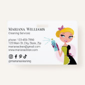 Elegante minimale Reinigung sozialer Medien Ausweis (Vorderseite)