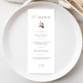 Elegante minimale Rose Menükarte