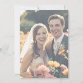 Elegante minimale saubere, neutrale rustikale Foto Einladung (Rückseite)