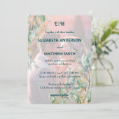 Elegante minimale saubere, neutrale rustikale Foto Einladung (Stehend Vorderseite)