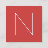 Elegante minimale schlichte Grenadine Quadratische Visitenkarte (Vorderseite)