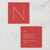 Elegante minimale schlichte Grenadine Quadratische Visitenkarte (Vorne/Hinten)