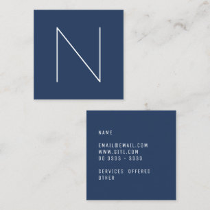 Elegante minimale schlichte quadratische visitenkarte