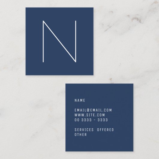 Elegante minimale schlichte quadratische visitenkarte (Vorne/Hinten)