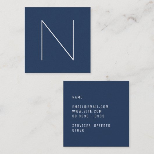 Elegante minimale schlichte quadratische visitenkarte (Vorne/Hinten)