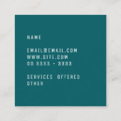 Elegante minimale schlichte schattierte Fichte Quadratische Visitenkarte (Rückseite)