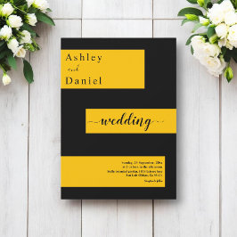 Elegante minimale Schwarz und Gold Moderne schicke Einladung