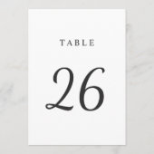 Elegante Minimale Schwarz-weiße Hochzeitsstimmung Einladung (Rückseite)