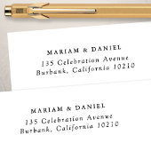 Elegante Minimale Schwarz-weiße Hochzeitsstimmung  Permastempel